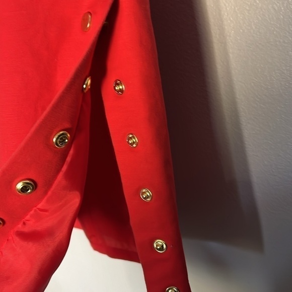 Worthington orange pencil skirt size 6 Petite snap buttons sexy - Picture 3 of 7